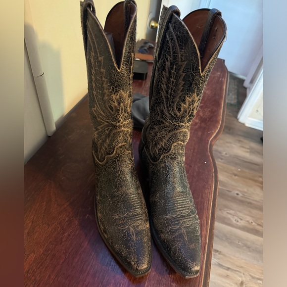 Lucchese brown distressed western boots - Picture 5 of 7